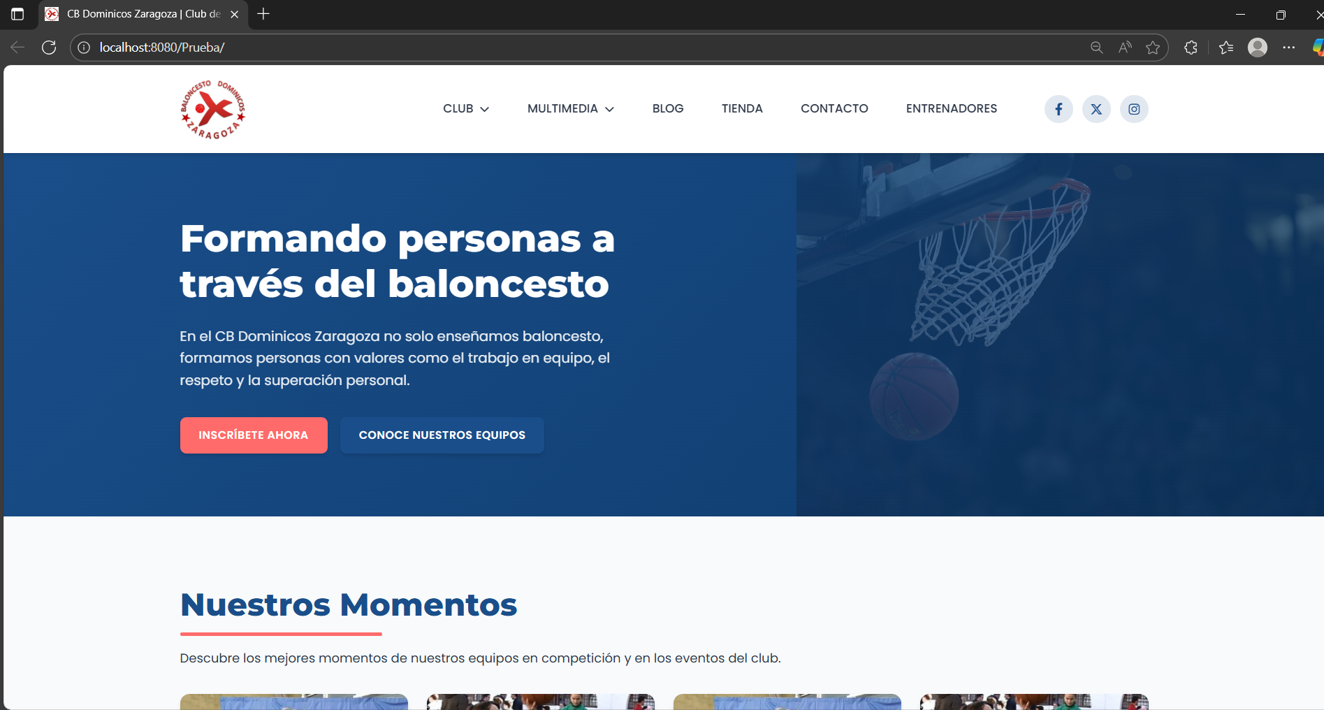 Panel de administración